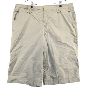 Venezia Womens Shorts Green Size 22 Pockets Belt Loops Cotton